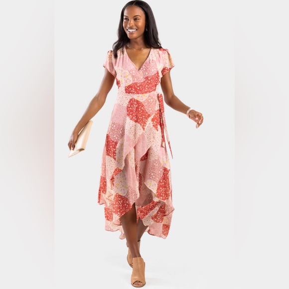 Francesca’s Raegane Floral Wrap Dress - Picture 5 of 5